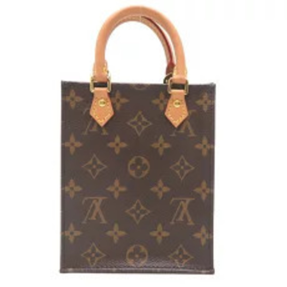 Louis Vuitton Brown Plat Handbag Sac Monogram